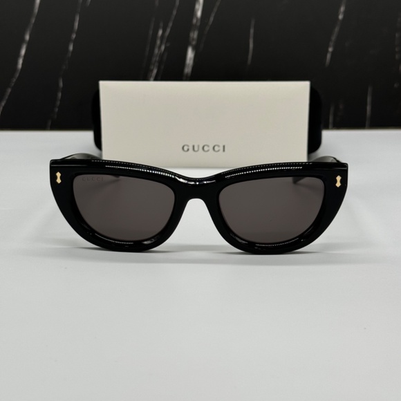 NEW GG1521S 001 GUCCI BLACK GREY CAT EYE WOMEN GUCCI SUNGLASSES - Picture 3 of 13